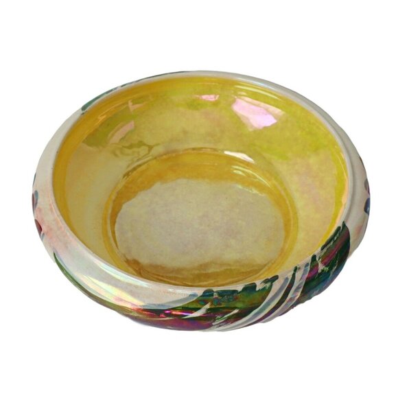 Vintage Lustreware Centerpiece Bowl Floral Lusterware England MCM Mid Century - Picture 4 of 5